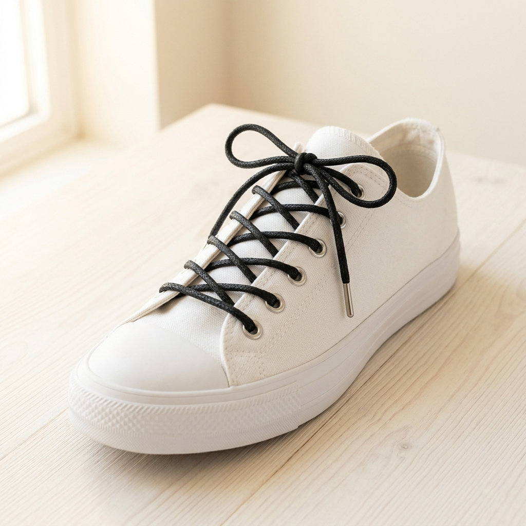 Black Wax Shoelace - Round Ø3mm