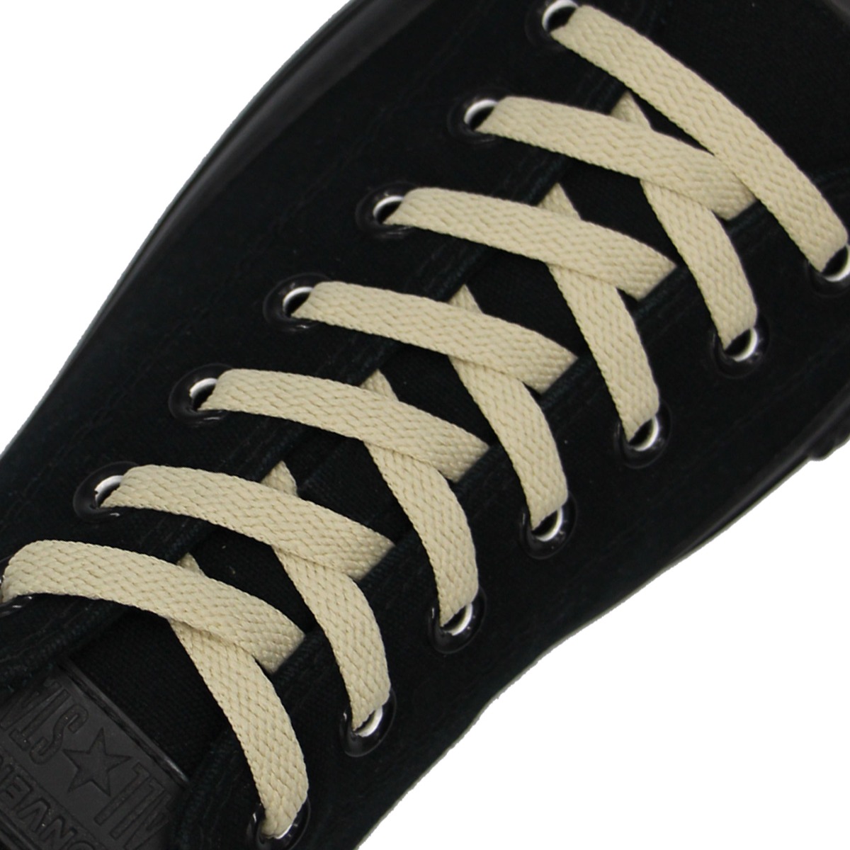 Dark Cream Shoelace - Flat 8mm