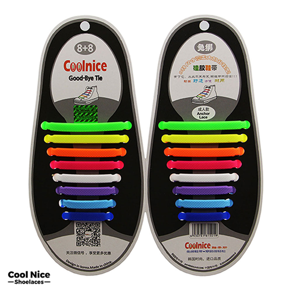 Multi Colour No Tie Shoelace - Silicone