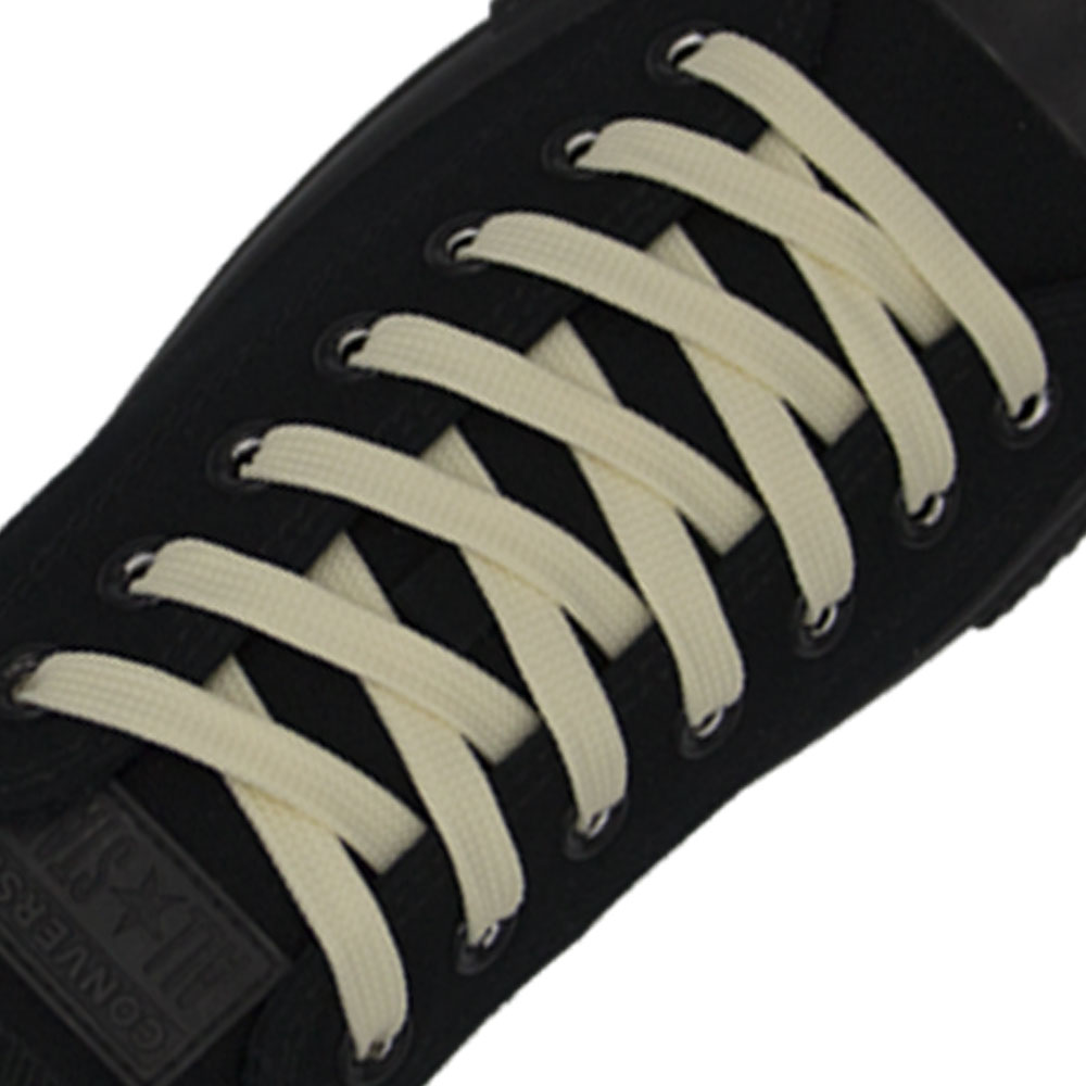 Cream Shoelace - 10mm Flat 