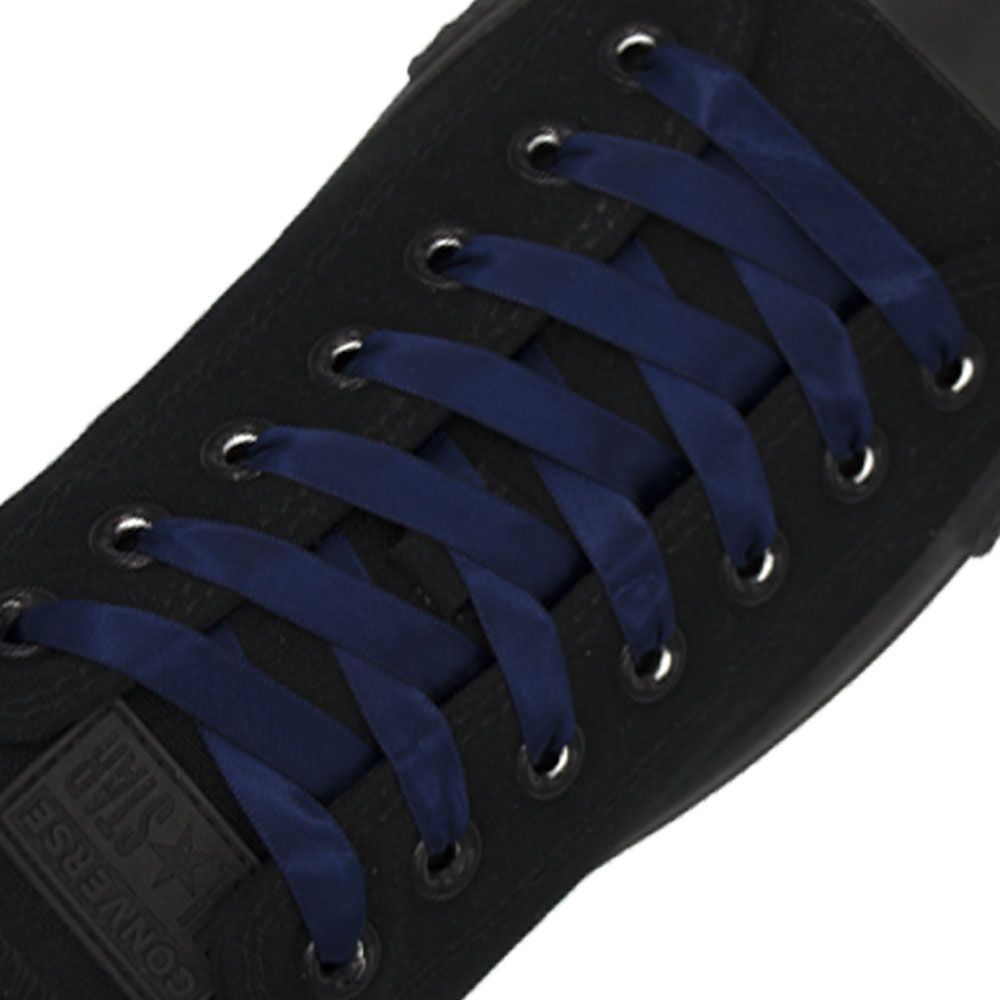navy blue flat shoelaces