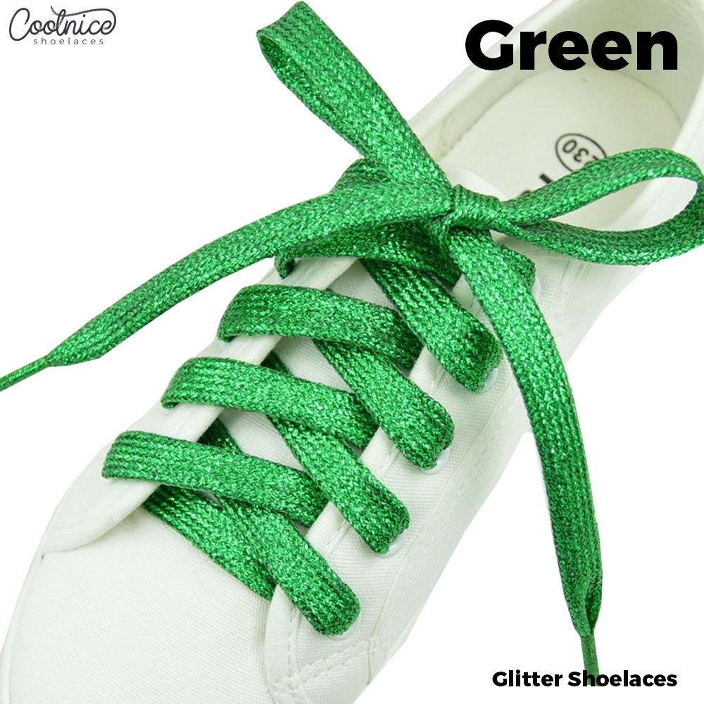Glitter Green Shoelaces Australia