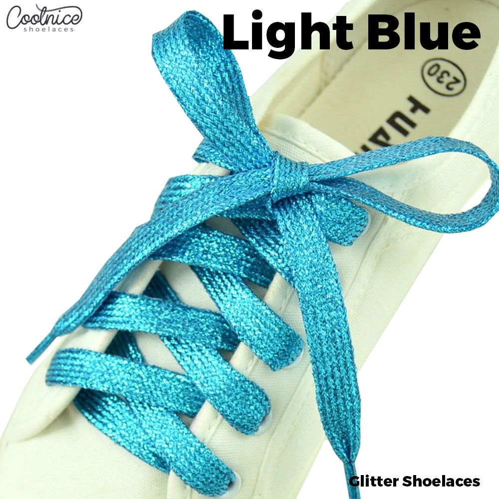 light blue shoelaces