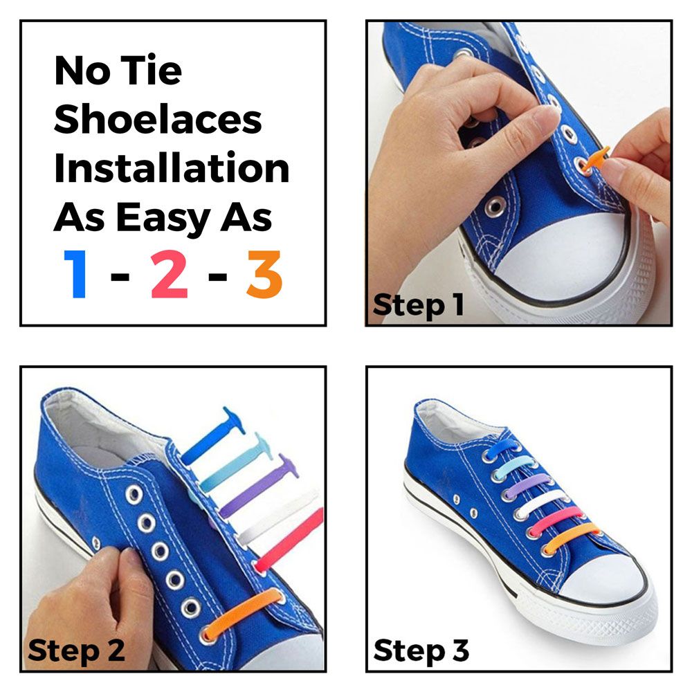 silicone no tie shoelaces