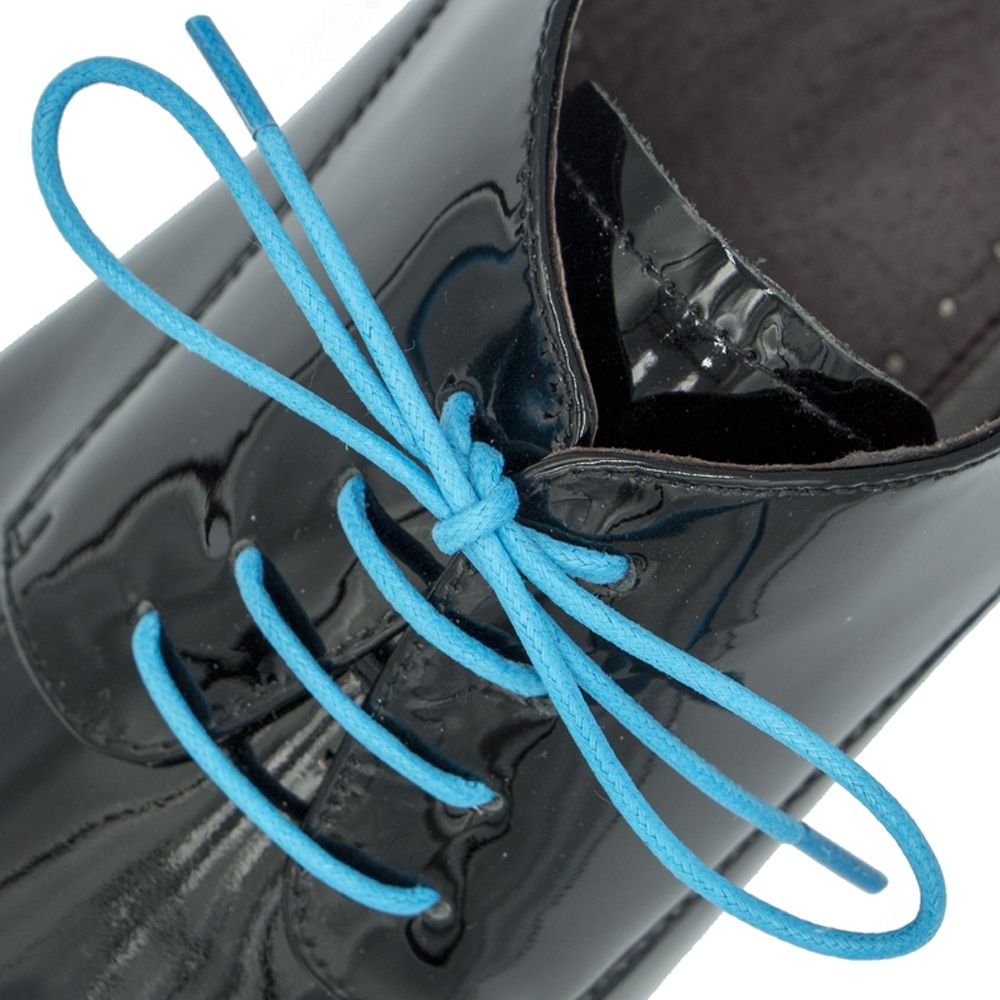 blue round shoelaces