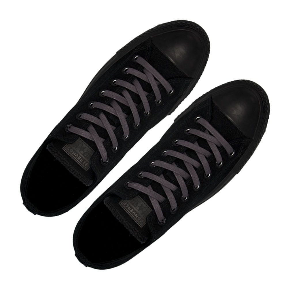 dark grey flat shoelaces