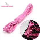 Smart Lock Elastic Shoelaces Pink White Stripes - Main Banner