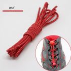 Smart Lock Elastic Shoelaces Red White Stripes - Main Banner