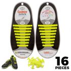 No Tie Shoelaces Silicone - Yellow 16 Pieces for Adults - Main