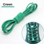 Smart Lock Elastic Shoelaces Green White Stripes