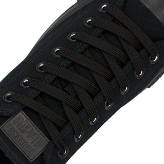 Sports Shoelace Flat - Black Length 80cm Width 1cm