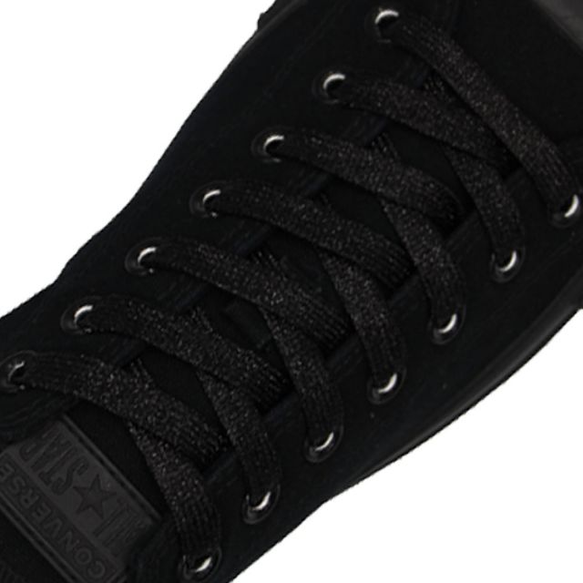 Glitter Shoelace - Black 50cm Length 10mm Width