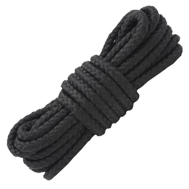 Round Black Solid Shoelace / Bootlace Diameter: 5mm