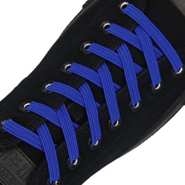 Blue Elastic Shoelace - 30cm Length 8mm Width