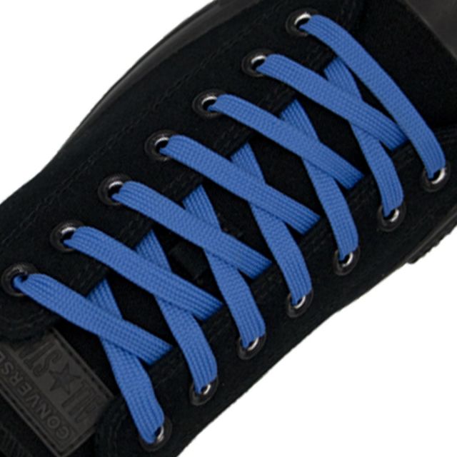 Polyester Shoelace Flat - Blue Length 80cm Width 1cm