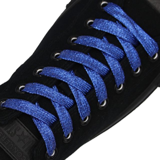 Glitter Shoelace - Blue 50cm Length 10mm Width
