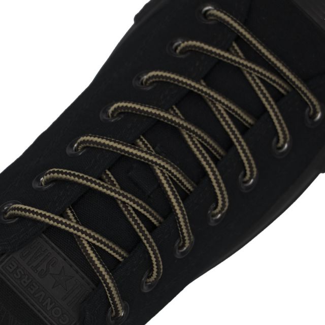 Light Brown Dark Brown Two Tone Bootlace Shoelace 80cm - Ø5mm