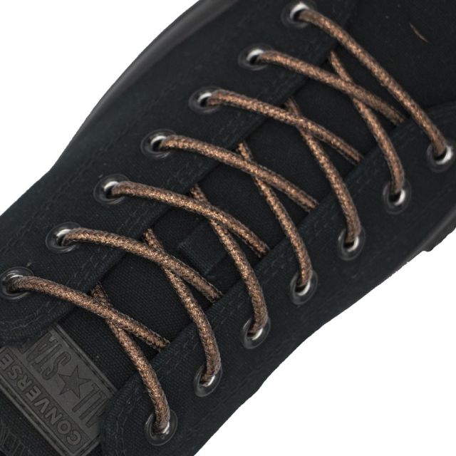 Glitter Shoelace - Brown 50cm Length 4mm Round