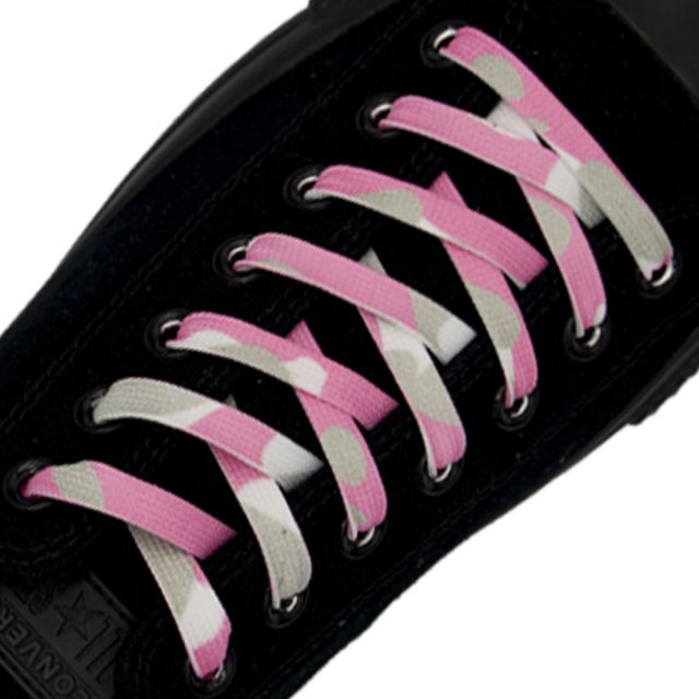 Pink Camouflage Shoelace