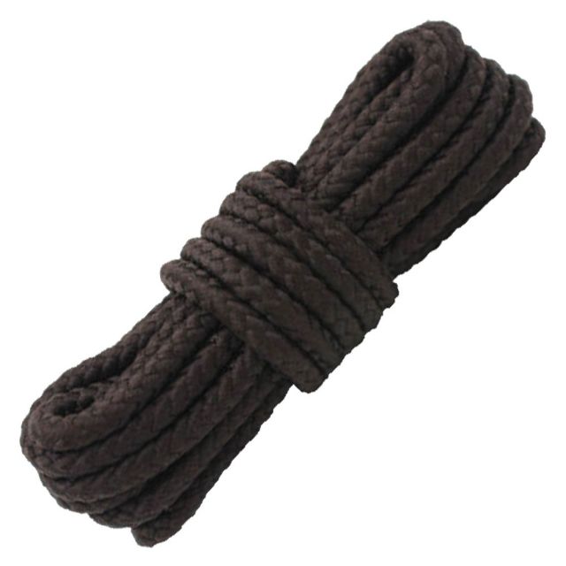 Length: 80cm | Diameter: 5mm | Coffee Brown Solid Shoelace / Bootlace Round
