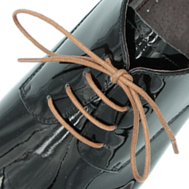 Waxed Cotton Dress Shoelaces - Brown 60cm Length 2mm Round