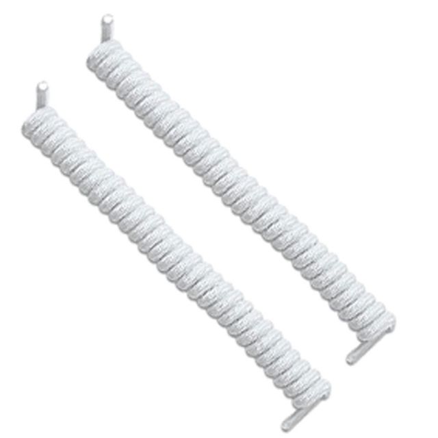Curly Elastic No Tie Shoelace White