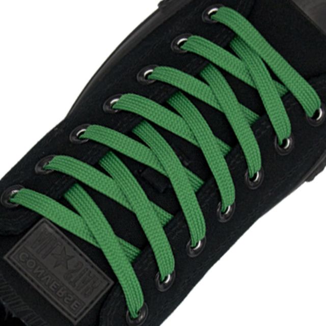 Polyester Shoelace Flat - Dark Green Length 80cm Width 1cm