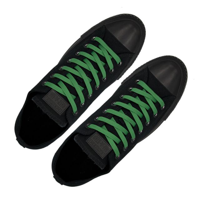 Polyester Shoelace Flat - Dark Green Length 120cm Width 1cm