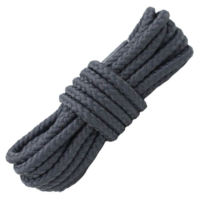 Dark Grey Round Solid Shoelace / Bootlace Diameter: 5mm