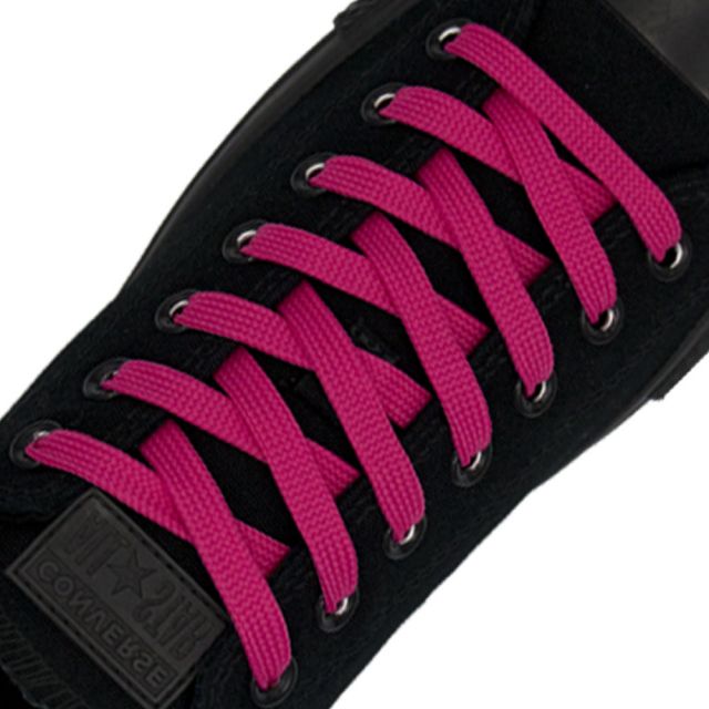 Polyester Shoelace Flat - Dark Pink Length 80cm Width 1cm