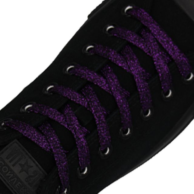Glitter Shoelace - Dark Purple 50cm Length 10mm Width