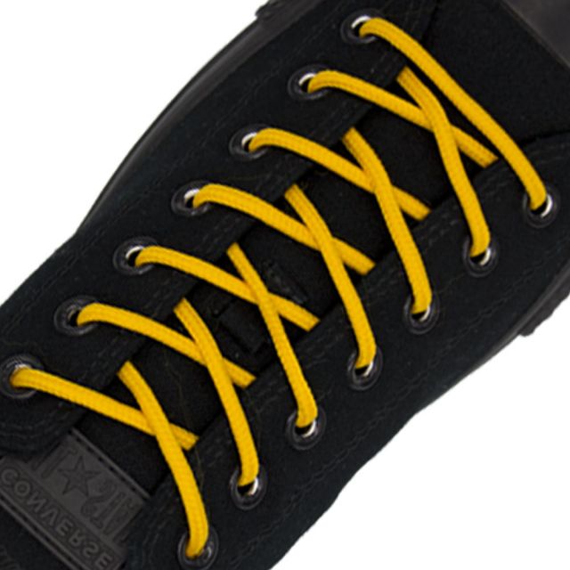 Polyester Shoelace Round - Dark Yellow Length 80cm Diameter 4mm