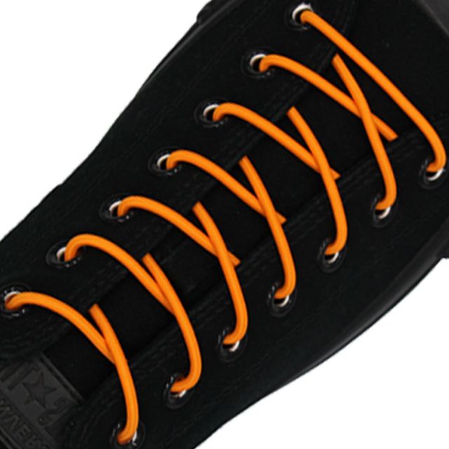 Neon Orange Elastic Shoelace - 30cm Length 3mm Diameter