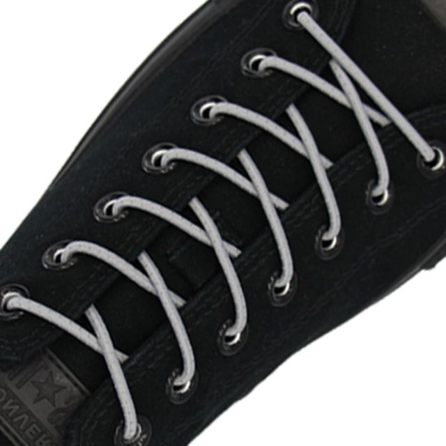 Reflective Grey Grey Elastic Shoelace - 30cm Length 3mm Diameter