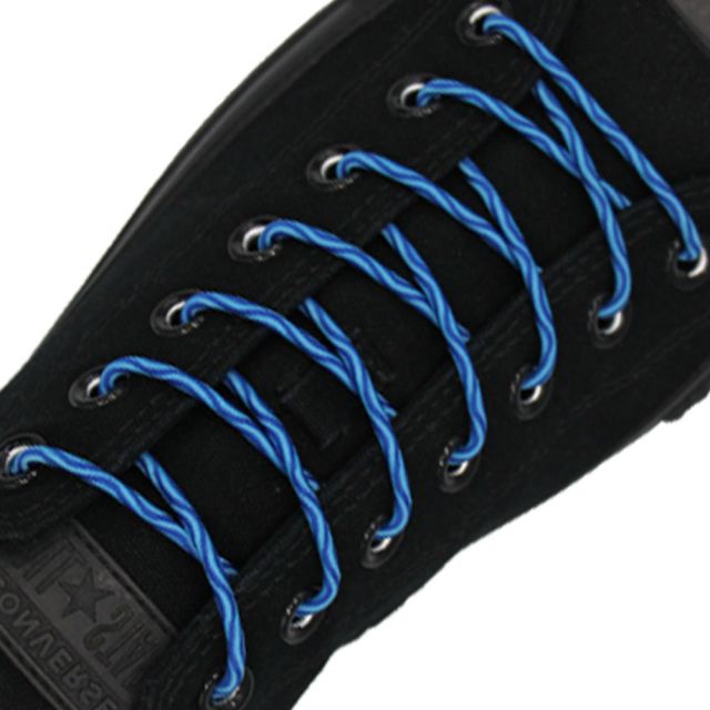 Wave Light Blue Blue Elastic Shoelace - 30cm Length 3mm Diameter