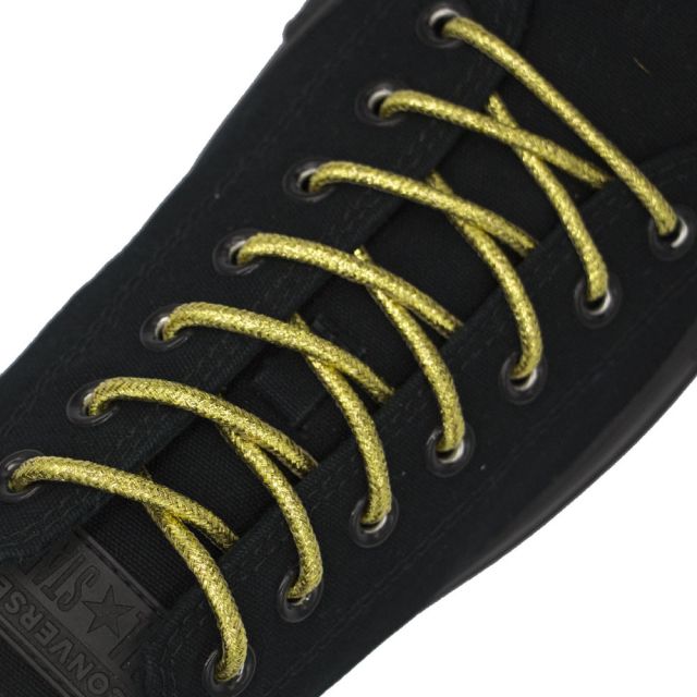 Glitter Shoelace - Gold 50cm Length 4mm Round