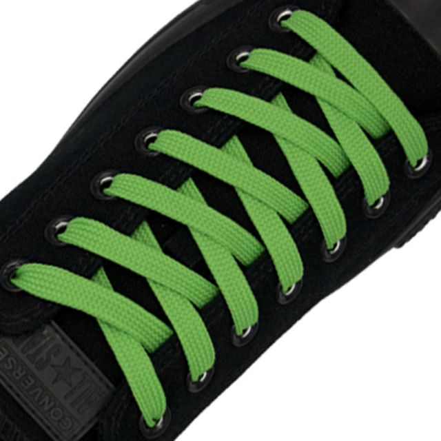 Polyester Shoelace Flat - Green Length 80cm Width 1cm