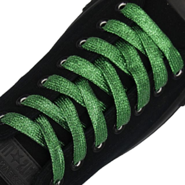 Glitter Shoelace - Green 50cm Length 10mm Width