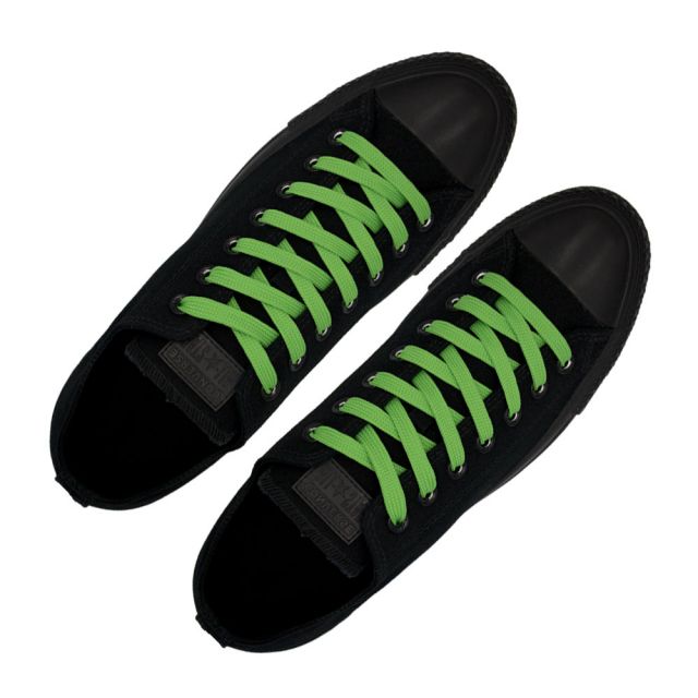 Polyester Shoelace Flat - Green Length 120cm Width 1cm