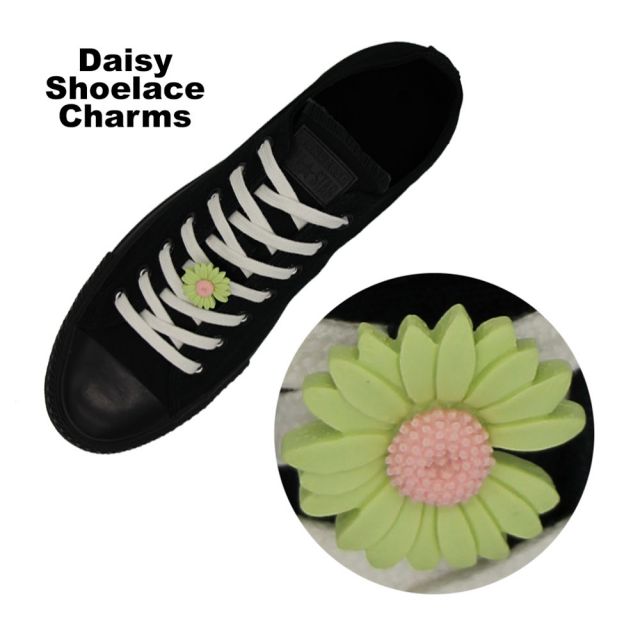 Green Daisy Shoelace Charm