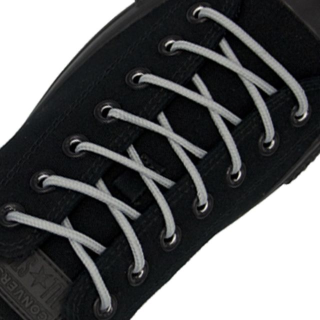 Polyester Shoelace Round - Grey Length 120cm Diameter Ø4mm