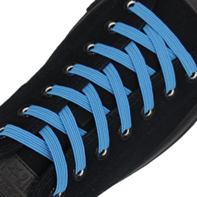 Light Blue Elastic Shoelace - 30cm Length 8mm Width