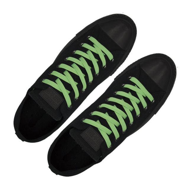 Polyester Shoelace Flat - Light Green Length 120cm Width 1cm