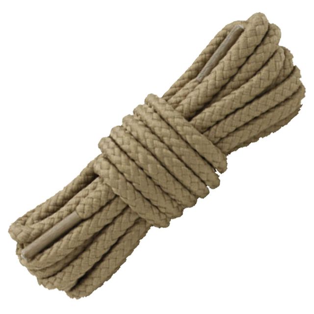 Light Khaki Round Solid Shoelace / Bootlace Diameter: 5mm