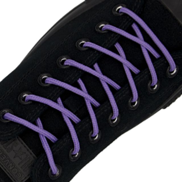 Polyester Shoelace Round - Light Purple Length 80cm Diameter 4mm