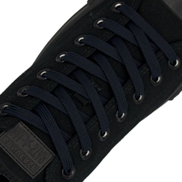 Polyester Shoelace Flat - Navy Blue Length 80cm Width 1cm