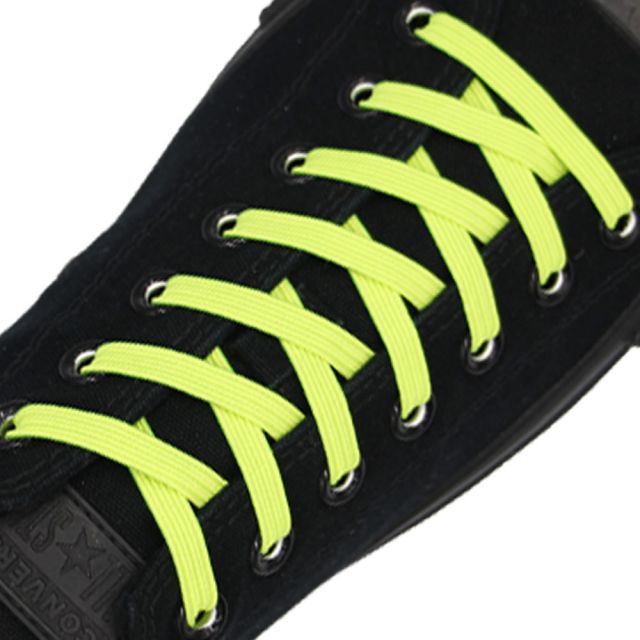 Neon Yellow Elastic Shoelace - 30cm Length 8mm Width