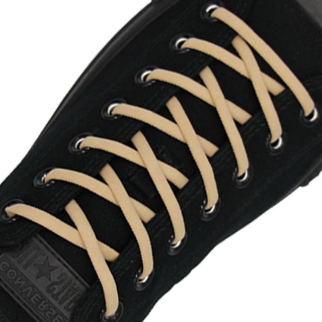 Oval Elastic No Tie Shoelaces - Khaki