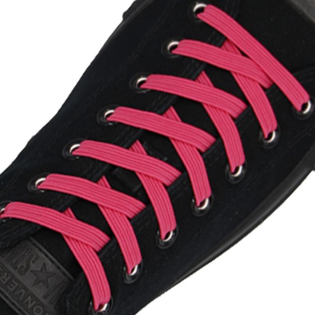 Pink Elastic Shoelace - 30cm Length 8mm Width