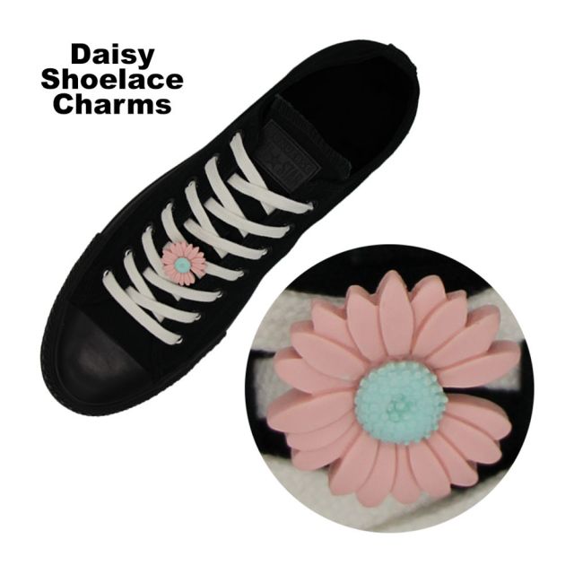 Pink Daisy Shoelace Charm